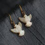 Mother Of Pearl Dove Bird Earrings, thumbnail 6 of 8