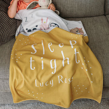 'Sleep Tight' Personalised Blanket For Child Or Baby, 5 of 7