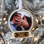 Engagement Photo 3D Snow Globe Christmas Bauble, thumbnail 1 of 5