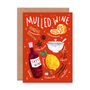 Mulled Wine Recipe Christmas Card, thumbnail 2 of 3