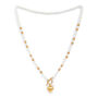 Amare White Cultured Freshwater Pearl Necklace With Gold Vermeil Heart And Gold Hematite Beads, thumbnail 2 of 3