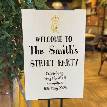 Personalised Street Party Coronation Sign, 2 of 2