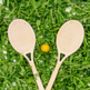 Wooden Tennis Racket Style Salad Servers, thumbnail 3 of 5
