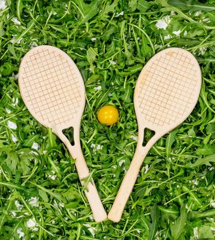 Wooden Tennis Racket Style Salad Servers, 3 of 5