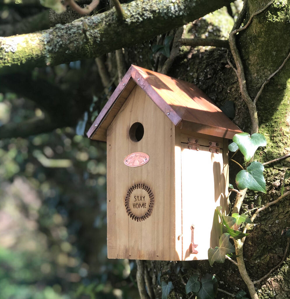 Personalised Bird House With Copper Roof, 1 of 3