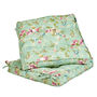 Set Of Two Green Floral Seat Cushions With Ties, thumbnail 2 of 4
