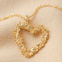 Floral Heart Pendant Necklace In Gold Plating, thumbnail 3 of 8