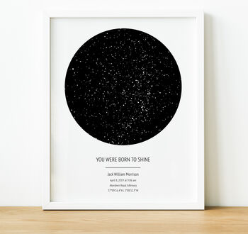 Personalised Star Map Print Birthday Gift, 2 of 11