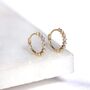 9ct Solid Gold Claw Set Cz Huggie Hoop Earrings, thumbnail 5 of 6