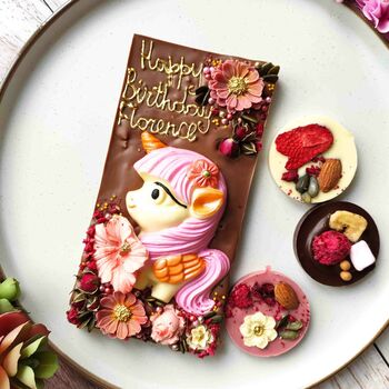 Chocolate Unicorn, Personalised Birthday Gift For Her, 3 of 8
