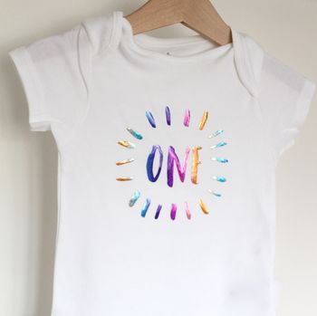 Childs Birthday Number Baby Grow Or T Shirt, 4 of 7