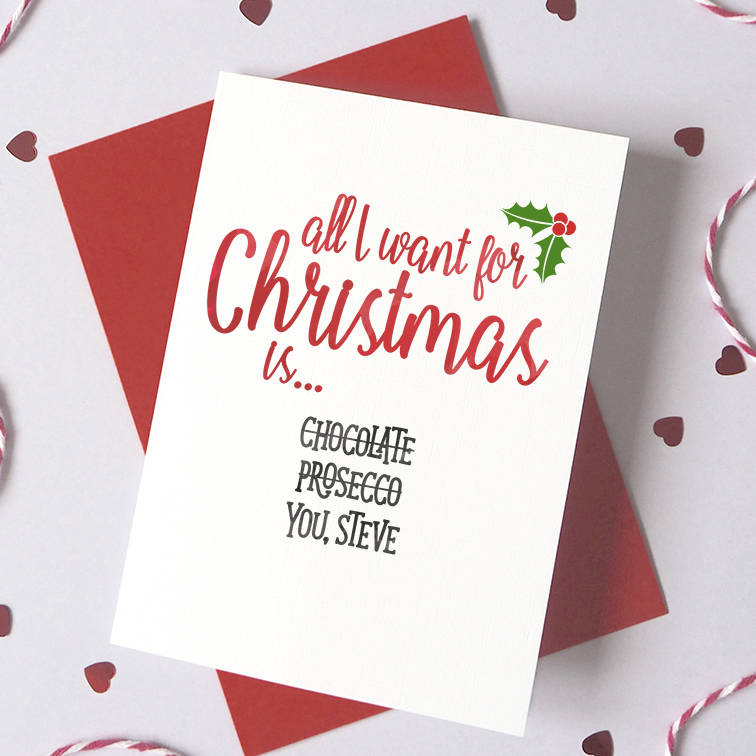 Personalised Christmas Wish List Card By Ruby Wren Designs ...