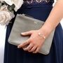 Bridesmaid Personalised Leather Clutch Bag, thumbnail 2 of 5