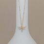 Gold Plated And Cz Dragonfly Necklace, thumbnail 1 of 3