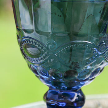 Sapphire Blue Pitcher Jug Flower Vase, 4 of 9