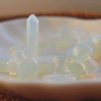 Opalite Crystal Gift Set – Heart, Tower And Mushroom Trio, 2 of 5