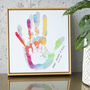 Personalised Family Handprints Framed Tile, thumbnail 1 of 4