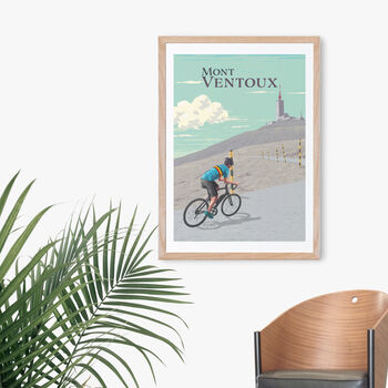 Mont Ventoux Cycling Travel Poster Art Print, 5 of 8