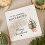 Cute Romantic Personalised Christmas Card For Boyfriend, thumbnail 1 of 7