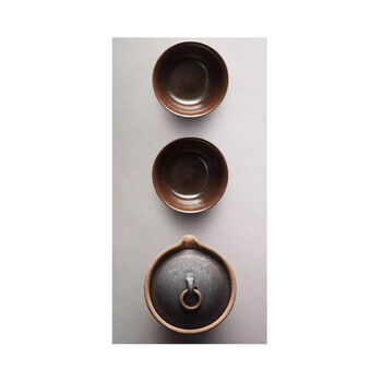 Handmade Ceramic Gaiwan And Cup Set Ring, 4 of 7