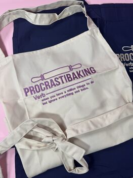 Procrastibaking Embroidered Apron, 3 of 8