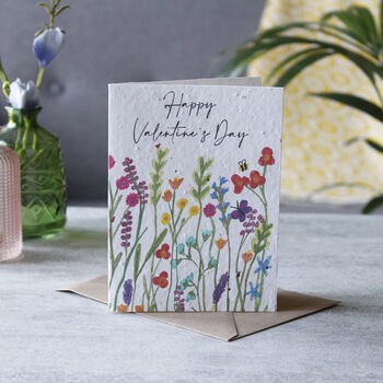 Happy Valentine's Day Plantable Seed Recycled Card, 2 of 3