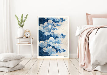 Blue Wave Japanese Yasuragi Art Print, 2 of 3