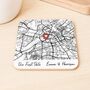 Personalised Valentines Map Coaster, thumbnail 1 of 5