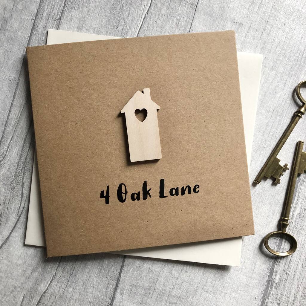 Personalised New Home Wooden Decoration Card, 1 of 4