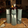 Set Of Three Charcoal Grey Stem Vases, thumbnail 5 of 5