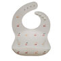 Cherries Patterned Silicone Baby Bib, thumbnail 2 of 2