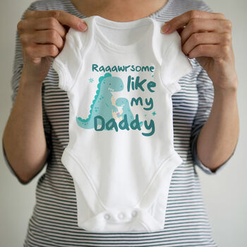 Raawrsome Like My Daddy Baby Vest, 2 of 3