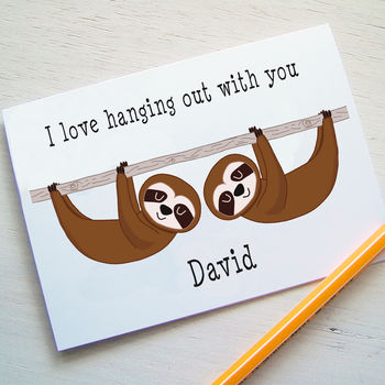 Sloth Friendship Card, 2 of 2
