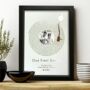 Metallic Personalised Record Player Song Lyrics Photo Print, thumbnail 1 of 6