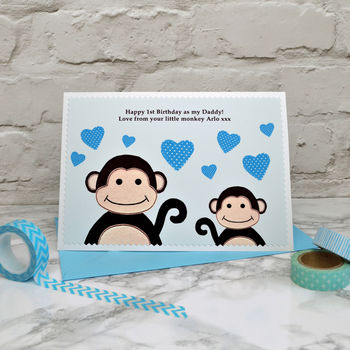 'Little Monkeys' Birthday Card From Children, 2 of 7