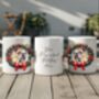 Personalised Bulldog Christmas Wreath Dog Mug, thumbnail 2 of 2