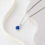 Sapphire Blue Swarovski Crystal Pendant Necklace, thumbnail 4 of 7
