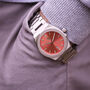 Personalised Wave Watch In Orange, thumbnail 4 of 5