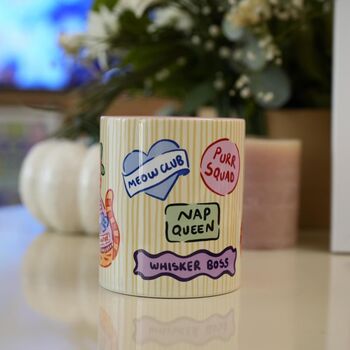 Cat Patch Mug – Fun Cat Lover Coffee Cup, 3 of 5