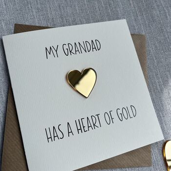 Grandad Heart Of Gold Father's Day Card, 2 of 2