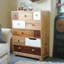 Eclectic Ten Drawer Tall Chest Natural, thumbnail 1 of 4