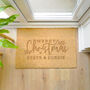 Personalised Merry Christmas Rectangle Indoor Doormat, thumbnail 2 of 5