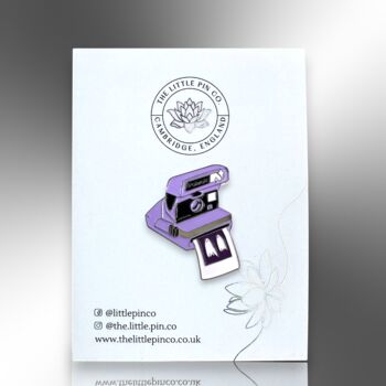 Retro Ghost Camera Halloween Enamel Pin Badge, Halloween Gifts, 4 of 8