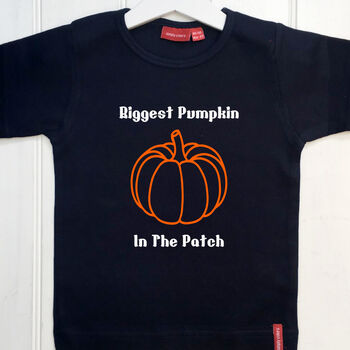Personalised Pumpkin Child's Halloween T Shirt, 4 of 10