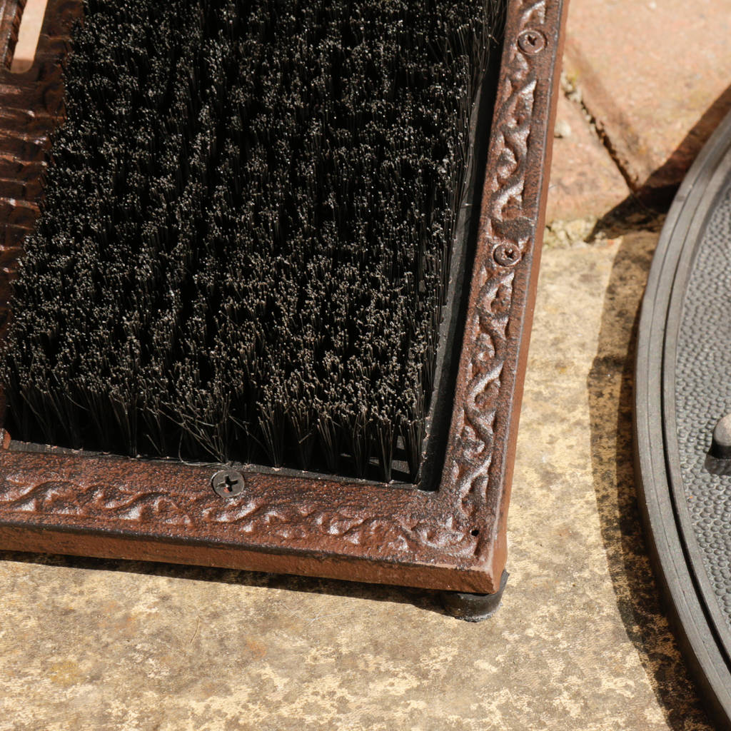 free standing cast iron boot brush and shoe scraper by dibor