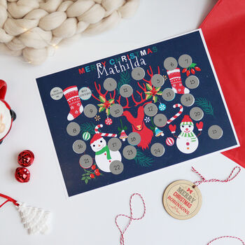 Personalised Scratch Off Activity Advent Calendar, 9 of 9