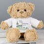 Personalised Blue Church Teddy Bear – Christening Gift, thumbnail 1 of 3
