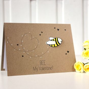 Be My Valentine, Bumble Bee Valentine's Day Card, 2 of 4