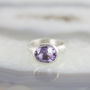 Oval Lavender Amethsyt Stone Set Ring, thumbnail 3 of 6