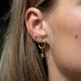 Lightning Bolt Stud Earrings, Silver Or Gold Plated, thumbnail 4 of 8